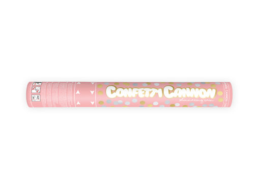 Picture of CONFETTI CANNON WITH CIRCLES 40CM - PINK